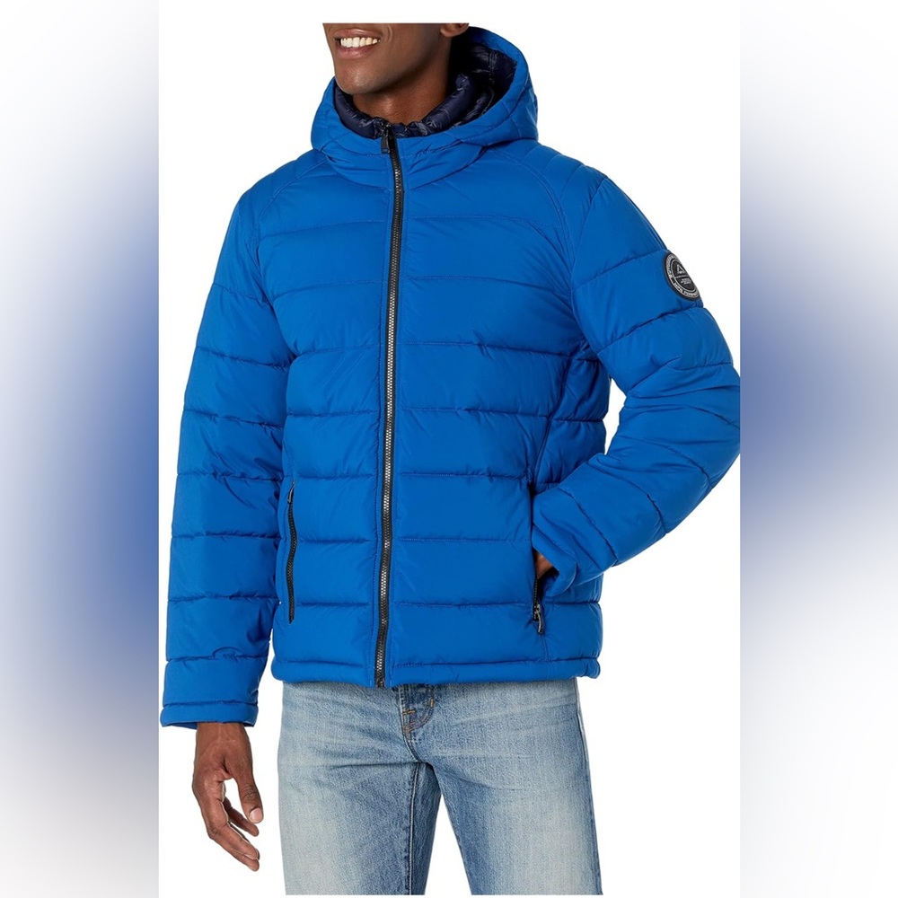 Men's Blue Puffer Jacket